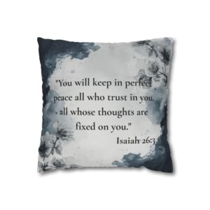 Isaiah 26:3 Prayer Pillow — 'You Will Keep in Perfect Peace' Decorative Cushion