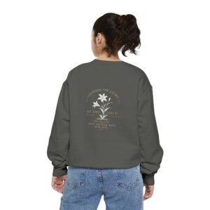 Herbal Vintage Crewneck Sweatshirt — “Around the Valley of the Wild” Floral Back Print