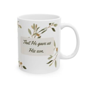 Olive Branch Ceramic Mug – “They Are Loved, They Are Seen” Inspirational Coffee Cup (11oz, 15oz)
