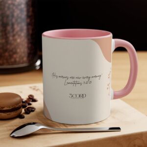 Retro Pastel Accent Mug — Boho Wave Ceramic Coffee Cup