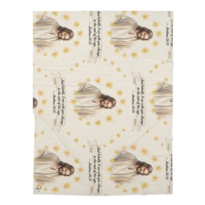 Religious Jesus Baby Swaddle Blanket – Blessed Child Christ Pattern Newborn Wrap