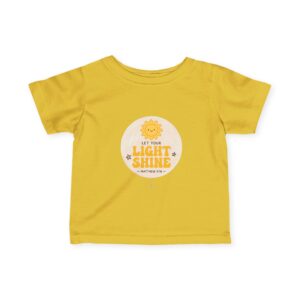 Infant Tee — "Let Your Light Shine" Sun Graphic Baby Shirt