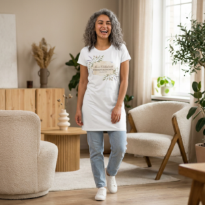Floral 'She Is Clothed with Strength & Dignity' T‑Shirt Dress